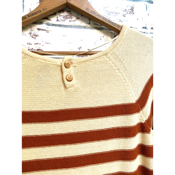 Free People Beach Pure Cotton Knit Nautical Striped Oversided Tunic Sweater - Picture 11 of 11